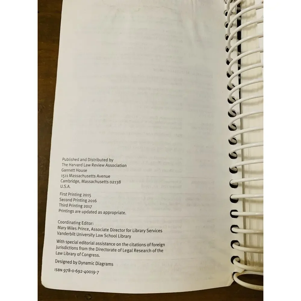 The Bluebook: A Uniform System of Citation, 20th Edition 2017